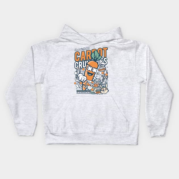 Carrot breakfast Kids Hoodie by ShirtyLife